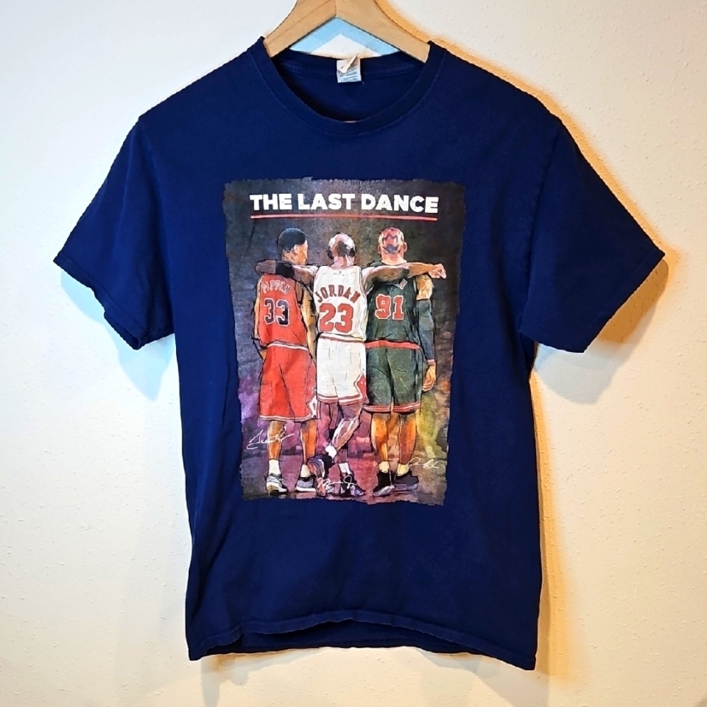 Chicago Bulls 'The Last Dance' Graphic T-Shirt Fruit Of The Loom Sz. M Vintage